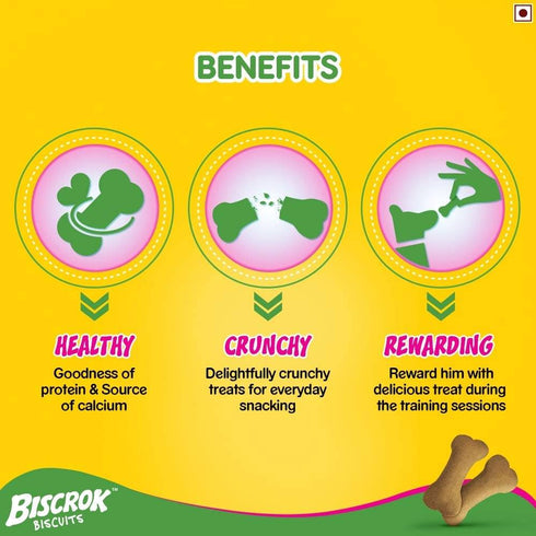 Pedigree Milk And Chicken Flavour Biscrok Biscuits Dog Treats